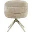 Starfurn Chaise de salle à manger Bella - Beige - Pieds couleur sable - Avec accoudoirs