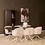 Starfurn Chaise de salle à manger Bella - Beige - Pieds couleur sable - Avec accoudoirs
