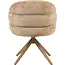 Starfurn Chaise de salle à manger Bella | Cannelle | Piètement bronze | Avec accoudoirs