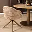 Starfurn Chaise de salle à manger Bella | Cannelle | Piètement bronze | Avec accoudoirs