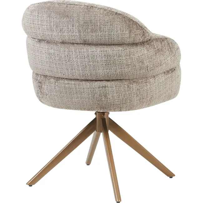 Starfurn Bella Dining Chair - Clay - Bronze Legs - With Armrests