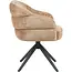 Starfurn Bella Dining Chair - Cinnamon - Black Legs - With Armrests