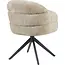Starfurn Bella Esszimmerstuhl – Beige – Schwarze Beine – Mit Armlehnen