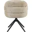 Starfurn Bella Esszimmerstuhl – Beige – Schwarze Beine – Mit Armlehnen