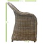 Decomeubel Rattan Chair Kubu Gray with white Cushion - 1 chair