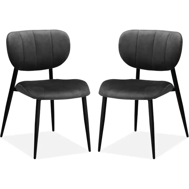 MX Sofa Krzesło do jadalni Jona - antracyt (zestaw 2 krzeseł)
