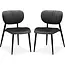 MX Sofa Eetkamerstoel Jona - Antraciet (set van 2 stoelen)