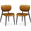 MX Sofa Eetkamerstoel Jona - Cognac (set van 2 stoelen)