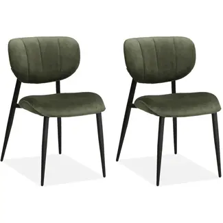 MX Sofa Eetkamerstoel Jona - Moss (set van 2 stoelen)