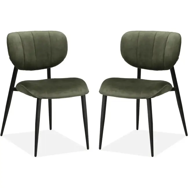 MX Sofa Eetkamerstoel Jona - Moss (set van 2 stoelen)