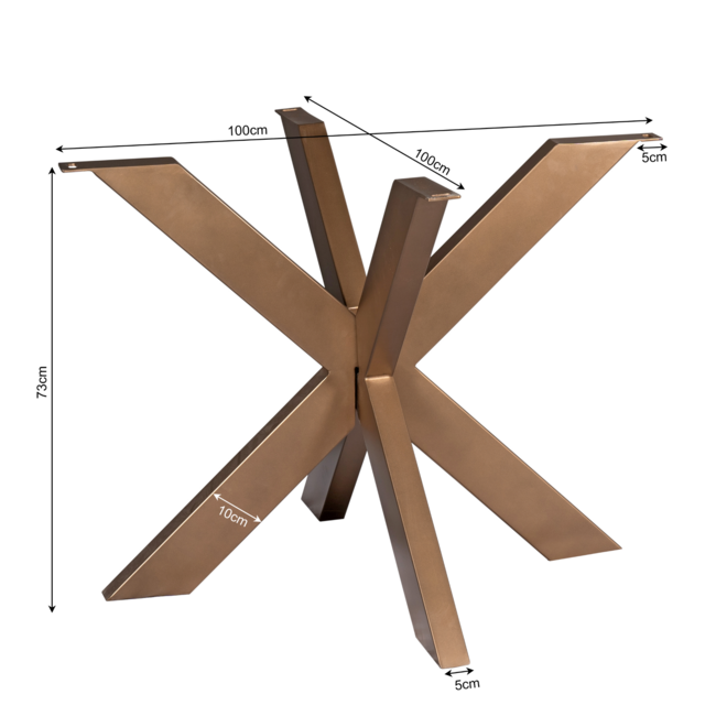 Starfurn Matrix leg - round - bronze - Metal