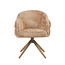 Starfurn Chaise de salle à manger Bella | Cannelle | Piètement bronze | Avec accoudoirs