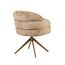 Starfurn Chaise de salle à manger Bella | Cannelle | Piètement bronze | Avec accoudoirs