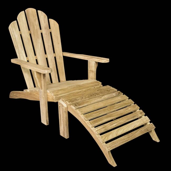 Decomeubel Krzesło relaksacyjne Adirondack z drewna tekowego