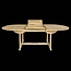 Decomeubel Table de jardin ovale extensible en teck 180-240 cm