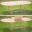 Decomeubel Table de jardin ovale extensible en teck 180-240 cm