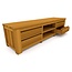 Decomeubel Teak TV Cabinet 4 Drawers, 2 open compartments