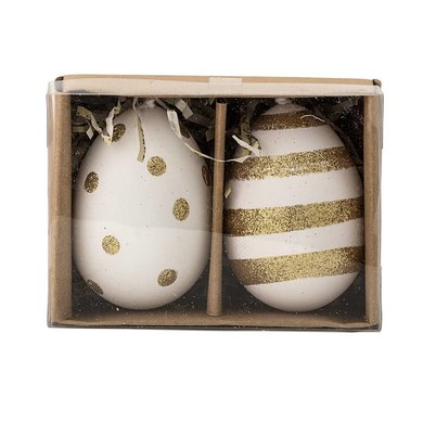Bloomingville Bloomingville deco Easter white gold