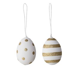 Bloomingville Bloomingville deco Easter white gold
