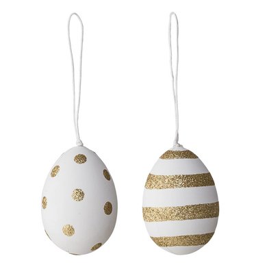 Bloomingville Bloomingville deco Easter white gold
