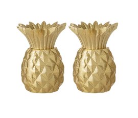 Bloomingville Bloomingville pepper and salt set gold Pineapple