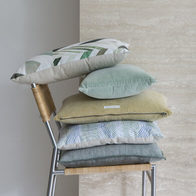 Urban Nature Culture Amsterdam Cushion vintage velvet sea foam