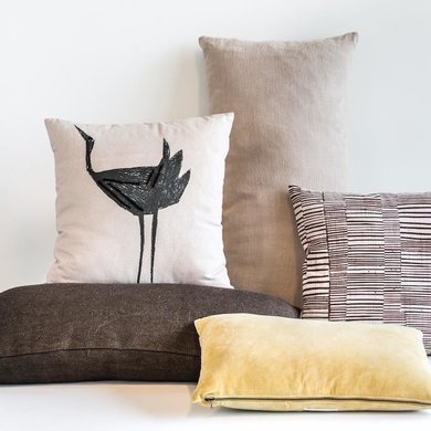 Urban Nature Culture Amsterdam Cushion vintage velvet sea foam