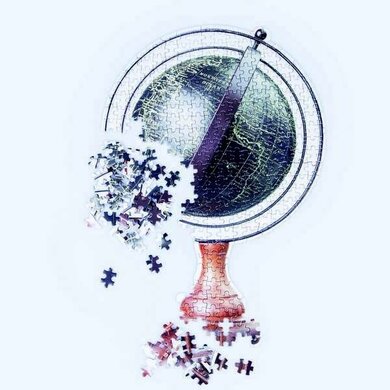 Doiy  Slow Puzzel  " wereldbol "