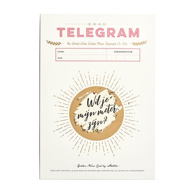 Stratier Kras telegram " trouwen "