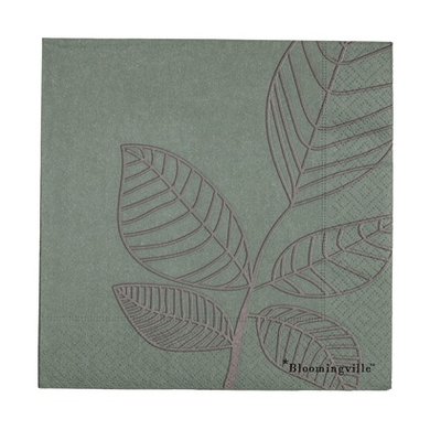 Bloomingville Bloomingville servetten groen blad