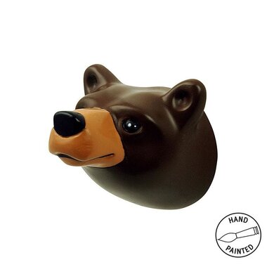 Brown bear wall hook