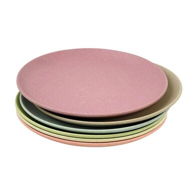 Zuperzozial Bamboo plates set of 6 dawn