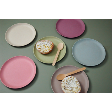 Zuperzozial Bamboo plates set of 6 dawn
