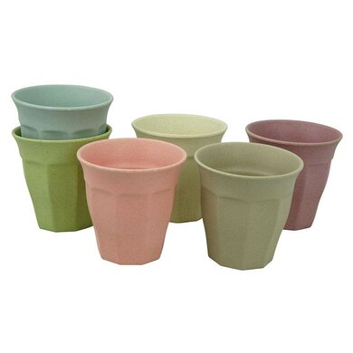 Zuperzozial Bamboo beaker set of 6 breeze