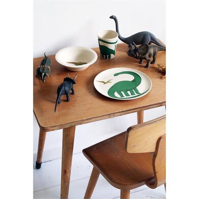 Zuperzozial Bamboe eetset - Hungry Flamingo set/3