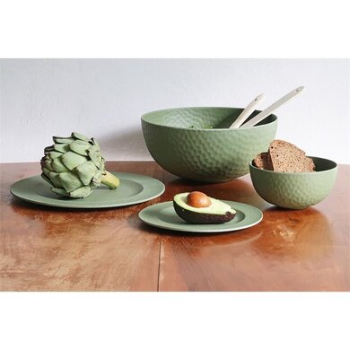 Zuperzozial Bamboo large bowl hammered coconut white