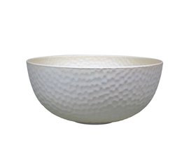 Zuperzozial Bamboe large bowl hammered coconut white