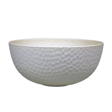 Zuperzozial Bamboo large bowl hammered coconut white