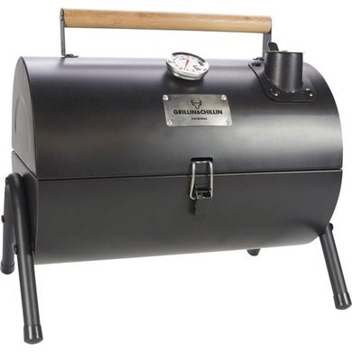 Gusta Gusta Barbecue en roker 2-in-1  zwart