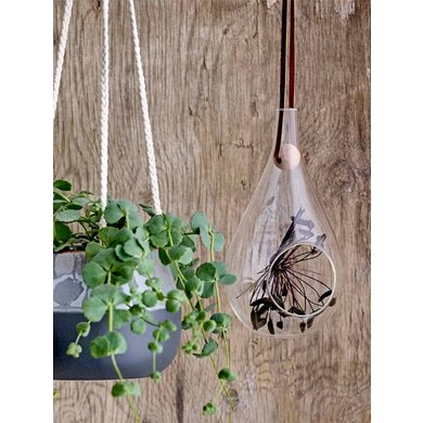 Bloomingville Hang bloempot glas