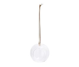 Bloomingville Hang bloempot glas rond