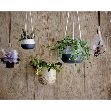 Bloomingville Hang flowerpot grey