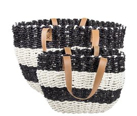 Bastion Collection Beach bag black and white