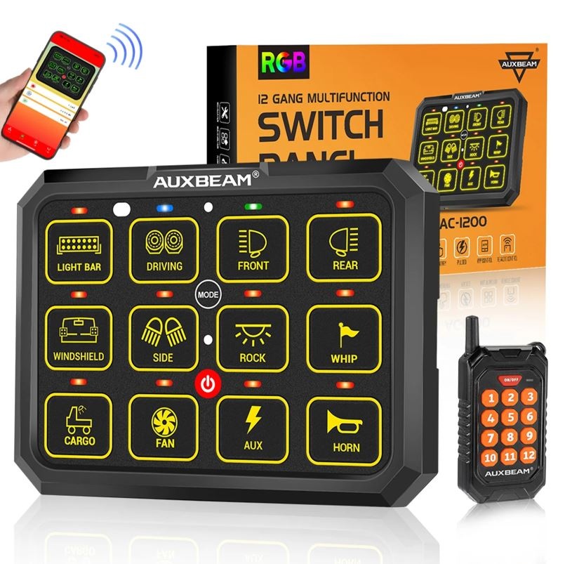 Auxbeam AC-1200 AUXBEAM Switch panel with Remote control  Off Road Lights