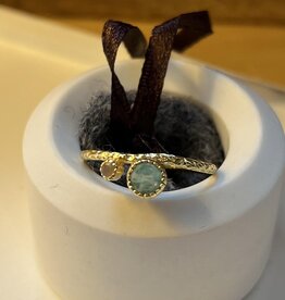 Ring mit echten Steinen 925 Silber