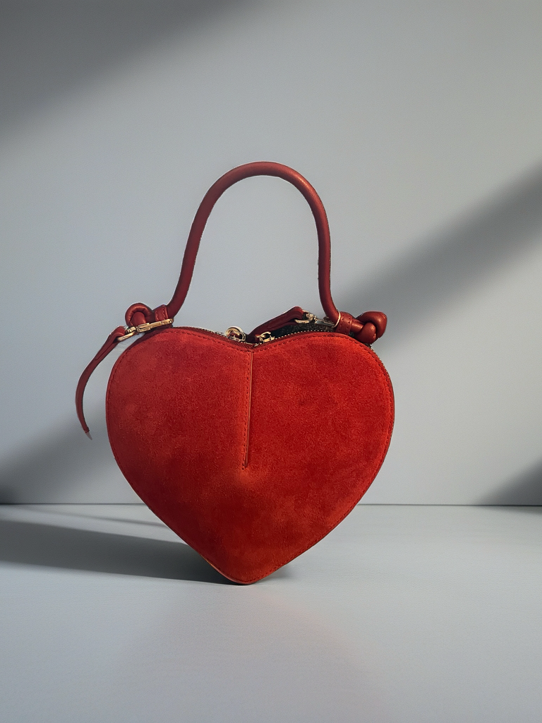 Ledertasche Herzform