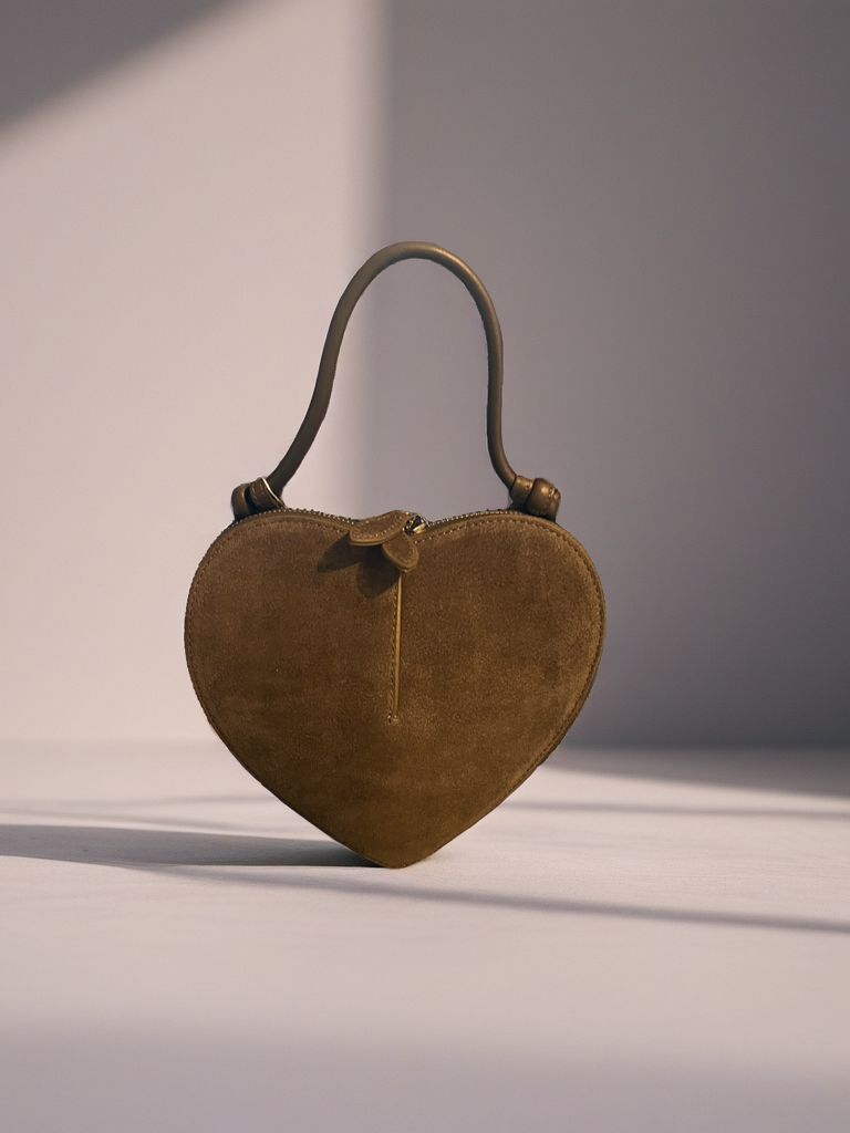 Ledertasche Herzform