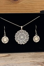 Kette mit Mandala Anhänger 925 Silber