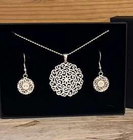 Kette mit Mandala Anhänger 925 Silber