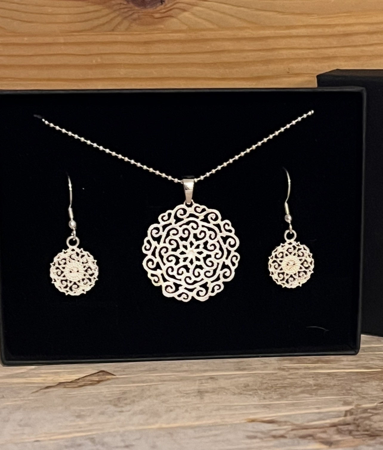 Kette mit Mandala Anhänger 925 Silber